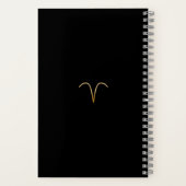 水エレガント色アリー〔占星術の〕十二宮図ジャーナル ノートブック (裏面)