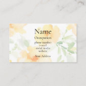 水エレガント色イエロフローラボーホグリーン 名刺 (裏面)