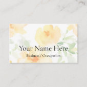 水エレガント色イエロフローラボーホグリーン 名刺 (正面)