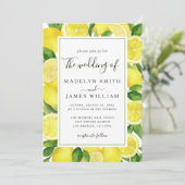 水エレガント色イエローレン結婚モン 招待状 (スタンド正面)