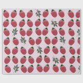 水エレガント色イチゴ包み紙 ラッピングペーパー (フラット)