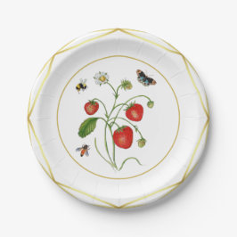 水エレガント色イチゴ植物体 ペーパープレート