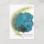 水エレガント色インテリア設計者抽象芸術 名刺 (正面)