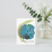 水エレガント色インテリア設計者抽象芸術 名刺 (スタンド正面)