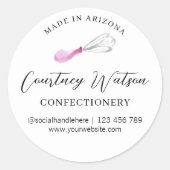 水エレガント色ウィスク焼いたラブケータリング ラウンドシール (正面)