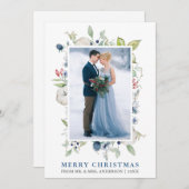 水エレガント色ウィンターブルーフローラ新着 シーズンカード (正面/裏面)