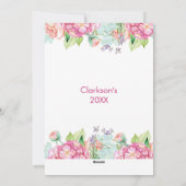 水エレガント色エッグイースターシックフローラリース シーズンカード (裏面)