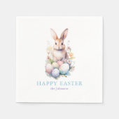 水エレガント色エッグフローライースターブランチ スタンダードカクテルナプキン (正面)