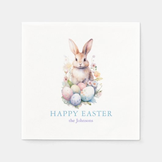 水エレガント色エッグフローライースターブランチ スタンダードカクテルナプキン (正面)