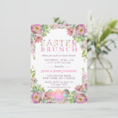 水エレガント色エッグフローライースターブランチ 招待状 (スタンド正面)