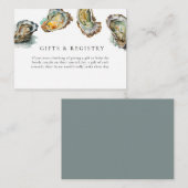 水エレガント色オイスターローストギフト エンクロージャーカード (正面/裏面)
