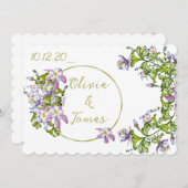 水エレガント色オダマキ（植物） シーズンカード (正面/裏面)