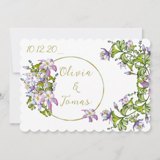 水エレガント色オダマキ（植物） シーズンカード (正面)