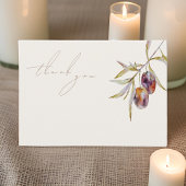 水エレガント色オリーブ枝記念ありがとう ノートカード