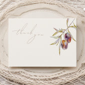 水エレガント色オリーブ枝記念ありがとう ノートカード