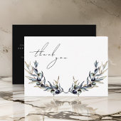 水エレガント色オリーブ枝記念ありがとう ノートカード