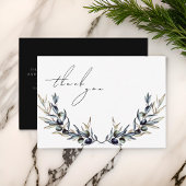 水エレガント色オリーブ枝記念ありがとう ノートカード