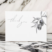 水エレガント色オリーブ枝記念ありがとう ノートカード