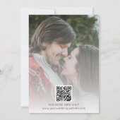 水エレガント色オリーブ結婚の写真招待状 招待状 (裏面)