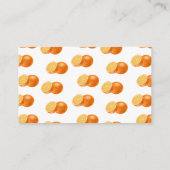 水エレガント色オレンジと花の本ベビー エンクロージャーカード (裏面)