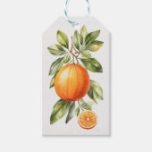 水エレガント色オレンジギフトラベル ギフトタグ (正面)