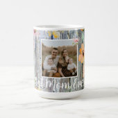 水エレガント色オレンジ色の野花バーウッド母 コーヒーマグカップ (中央)