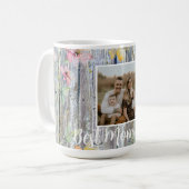 水エレガント色オレンジ色の野花バーウッド母 コーヒーマグカップ (正面左)