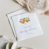 水エレガント色オレンジ赤ちゃんシャワー スタンダードカクテルナプキン