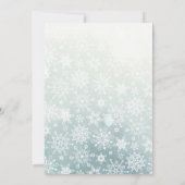 水エレガント色オーナメントクリスマスパーティー 招待状 (裏面)