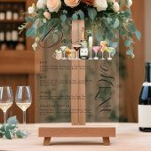 水エレガント色カクテルの結婚バー アクリルサイン