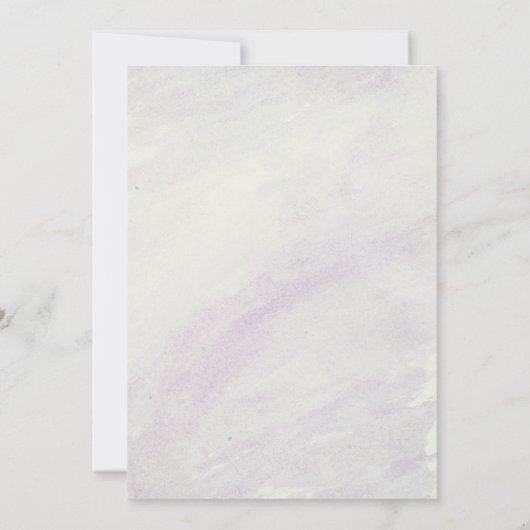 水エレガント色カスタムウェディング 招待状 (裏面)