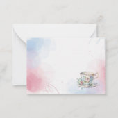 水エレガント色カラフルピンク薄紫牡丹spr ノートカード (裏面)