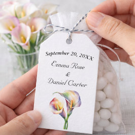 水エレガント色カラリライロマンチックフローラ ギフトタグ