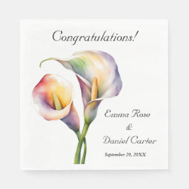 水エレガント色カラリライロマンチックフローラ スタンダードランチョンナプキン