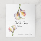 水エレガント色カラリライロマンチックフローラ プレイスカード (外部開封)