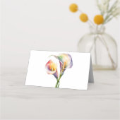 水エレガント色カラリライロマンチックフローラ プレイスカード (裏面)