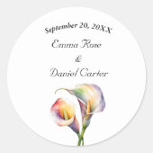 水エレガント色カラリライロマンチックフローラ ラウンドシール (正面)