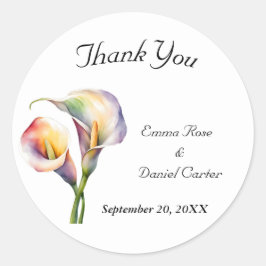 水エレガント色カラリライロマンチックフローラ ラウンドシール