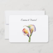 水エレガント色カラリライロマンチックフローラ 出欠カード (裏面)