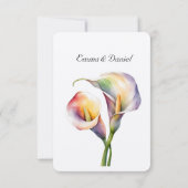 水エレガント色カラリライロマンチックフローラ 出欠カード (裏面)