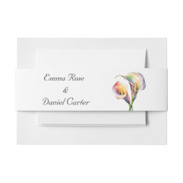 水エレガント色カラリライロマンチックフローラ 招待状ベリーバンド