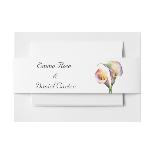 水エレガント色カラリライロマンチックフローラ 招待状ベリーバンド (正面例)