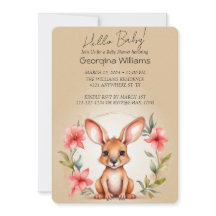 水エレガント色カンガルー赤ちゃんシャワー