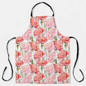 水エレガント色カーネーション エプロン (正面)