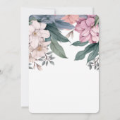 水エレガント色ガーデンフローラ誕生日パーティー 招待状 (裏面)