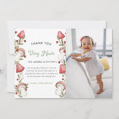 水エレガント色キノコ樹林写真 サンキューカード (正面)