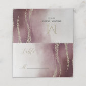 水エレガント色クランベリーテーブル番号 プレイスカード (外部開封)