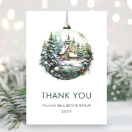 水エレガント色クリスマスオーナメントホリデー サンキューカード