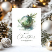 水エレガント色クリスマスオーナメントホリデー ポストカード