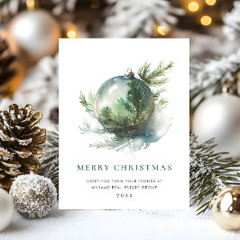 水エレガント色クリスマスオーナメントホリデー ポストカード